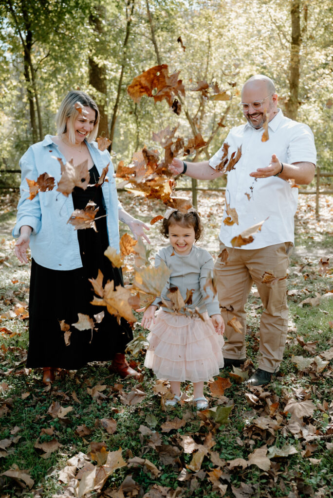 Annapolis family enjoying fall mini photography session in Odenton Maryland